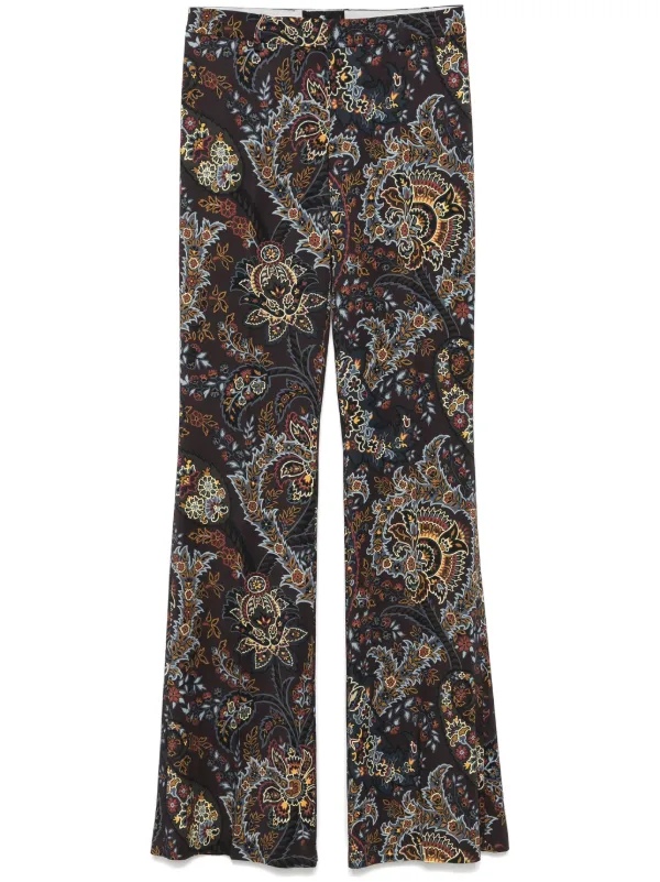 【関税&送料込】Etro Pantaloni Svasati Al Fondo Realizzati I □ETRO□エトロ□メンズ□ プリント シルク パンツ □ パンツ