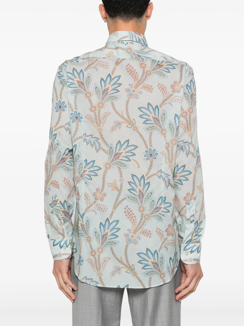 ETRO Overhemd met bloemenprint Blauw