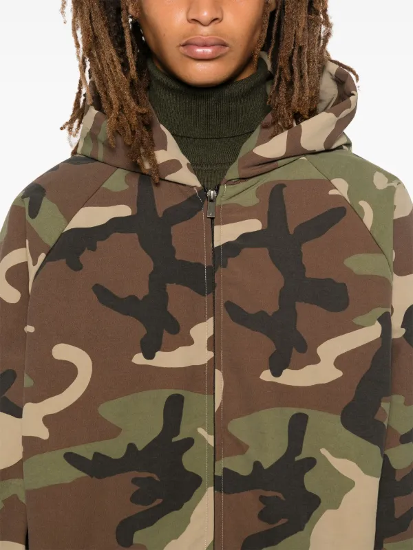 FEAR OF GOD ESSENTIALS Camouflage Jacket Brown FARFETCH IE