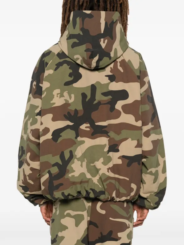 FEAR OF GOD ESSENTIALS Camouflage Jacket Brown FARFETCH HK
