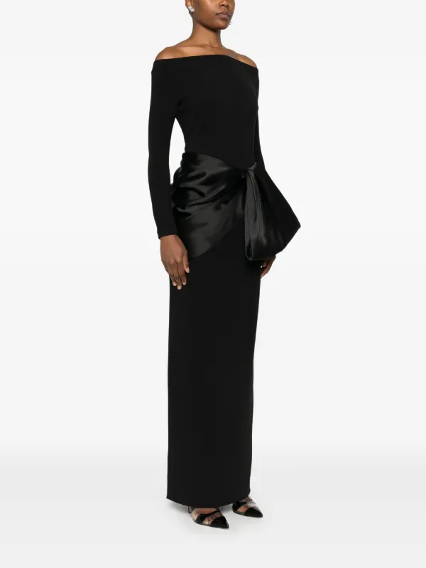 Solace London Kori Gown | Black | FARFETCH UK