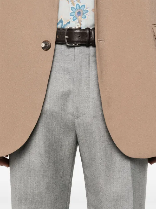 ETRO テーパードパンツ ETRO エトロ テーパードパンツ ジップフライ 総柄 38 S 黒
