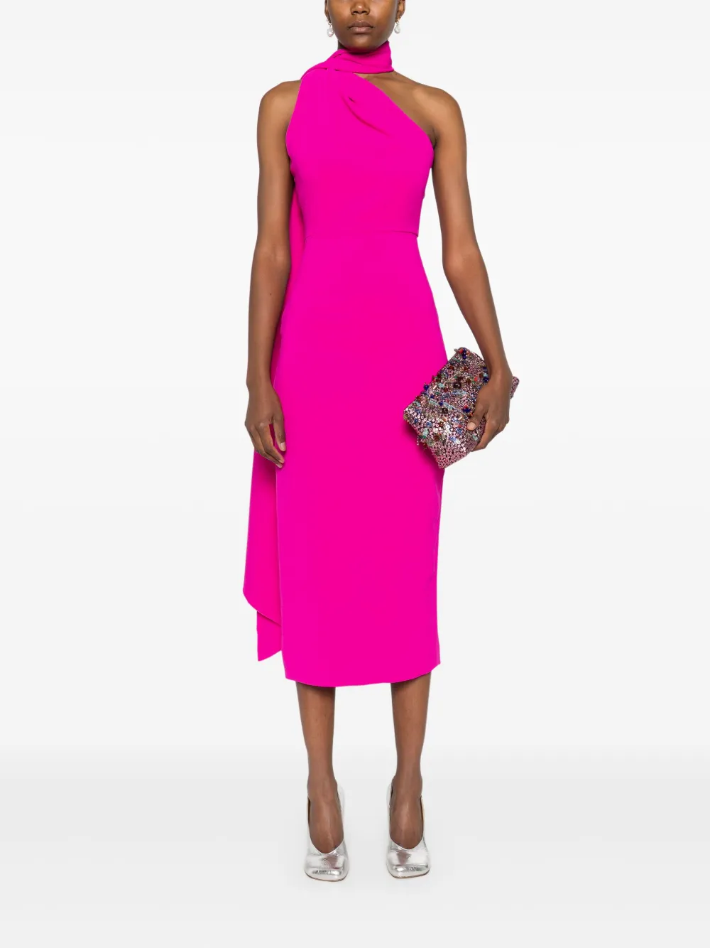solacelondon Solace London Samira midi-jurk - Roze