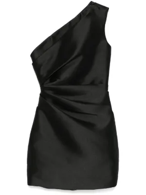 black dress mini long sleeve Cowl Back Long Sleeve Mini Dress