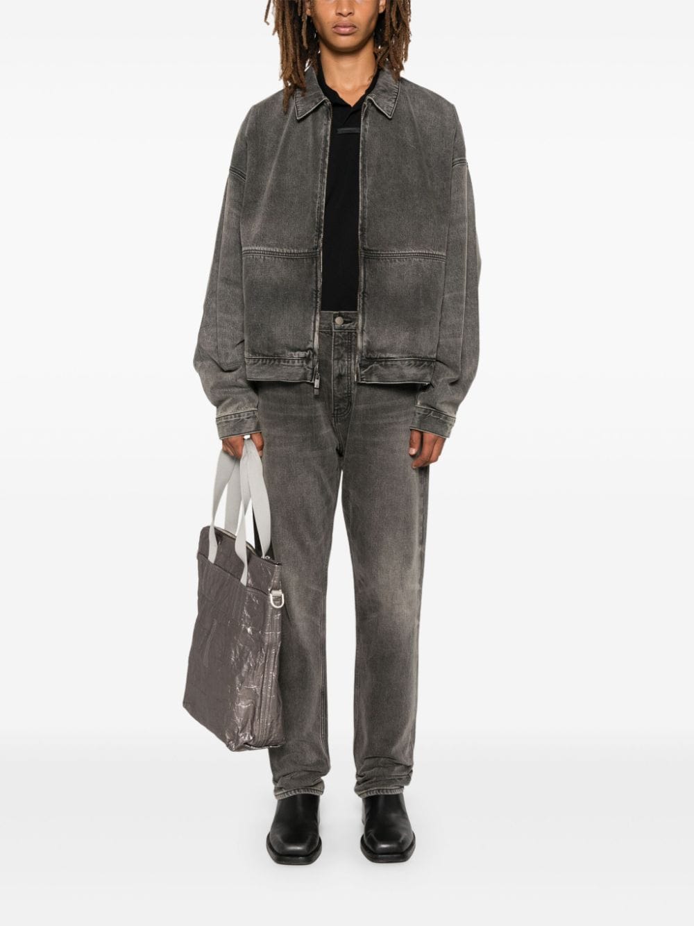 FEAR OF GOD ESSENTIALS denim jacket - Zwart