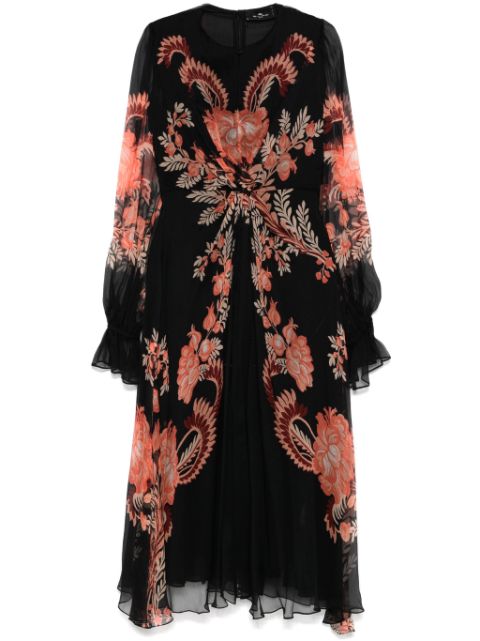 ETRO floral-print midi dress Women