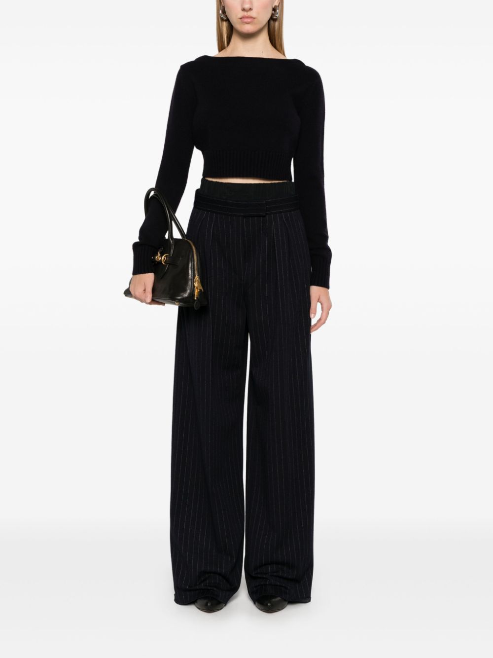 Max Mara pinstriped trousers - Blauw