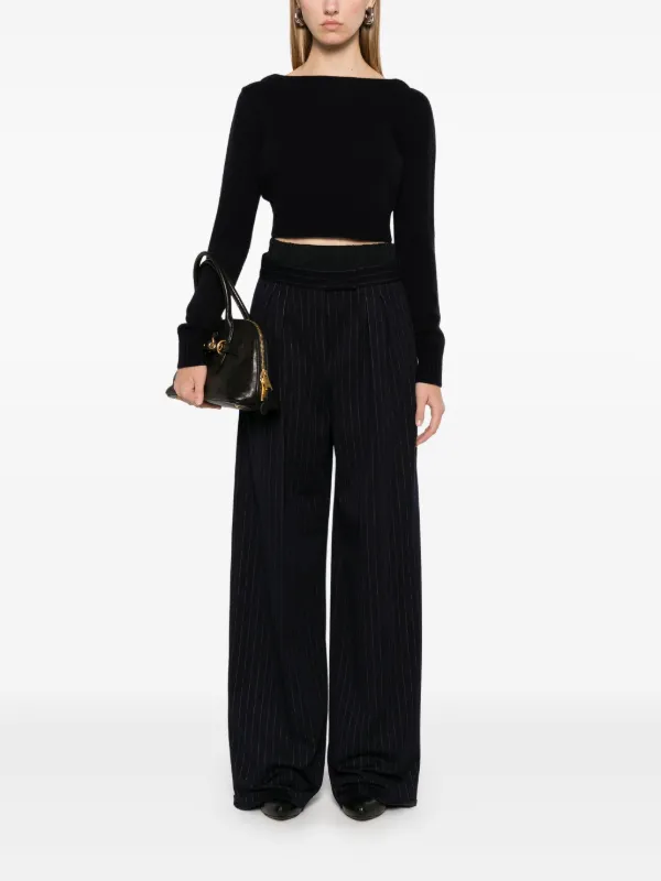 【美品】MaxMara ストライプパンツ MAX MARA マックスマーラ ワイドパンツ サイズ:40 ベージュ