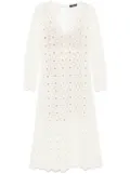 TWINSET crochet-knit midi dress - White