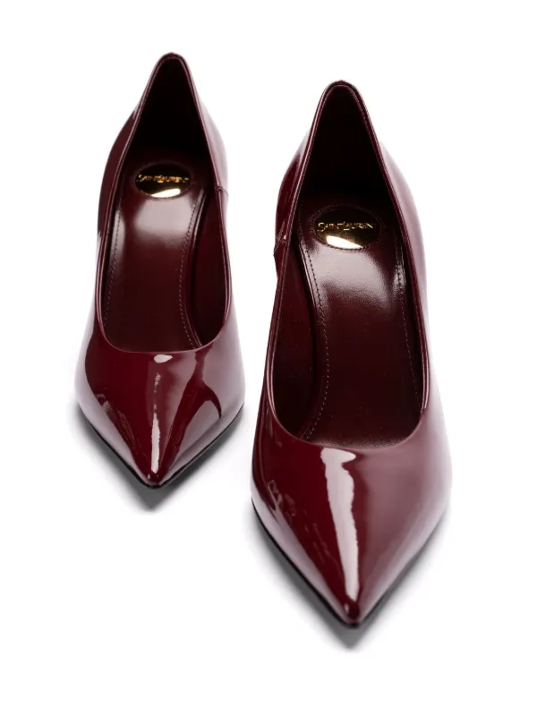 パンプス SAINT LAURENT BURGUNDY LEATHER NORMA PUMPS Norma patent leather pumps in burgundy - Saint Laurent
