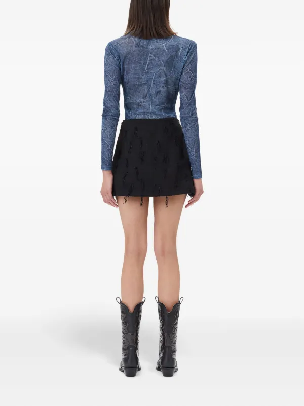 【国内送関税込】GANNI ☆ メッシュトップ GANNI メッシュトップ | ブルー | FARFETCH JP