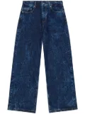 GANNI Marri crinkled-effect jeans - Blue
