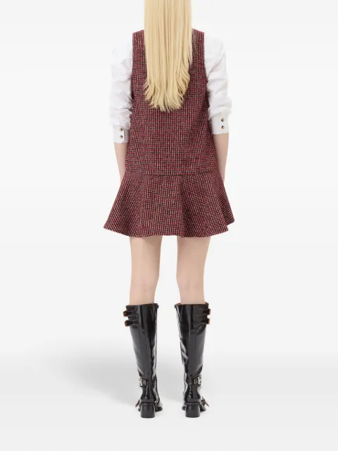 GANNI checked mini dress W0032 - 3