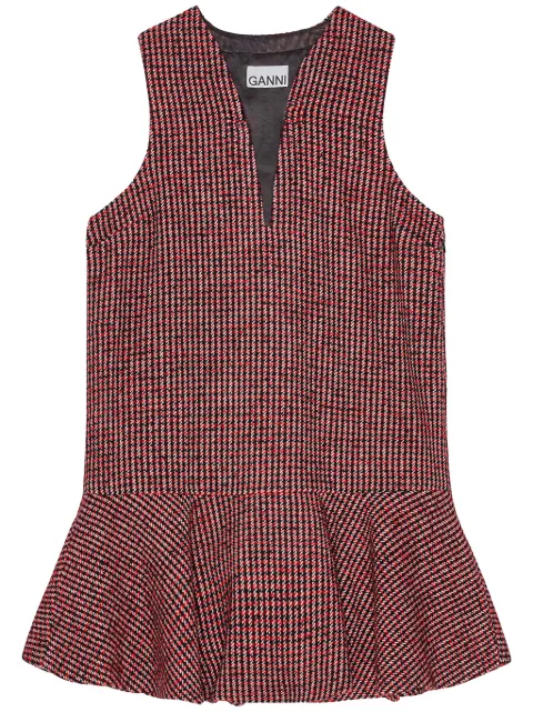 GANNI checked mini dress W0032 - 0