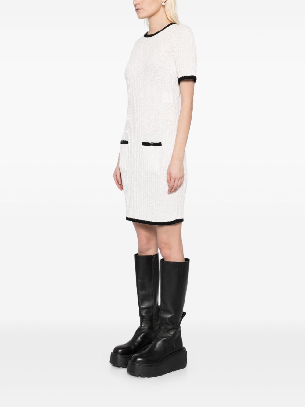 CHANEL 2000 CC-logo mark knit dress Women