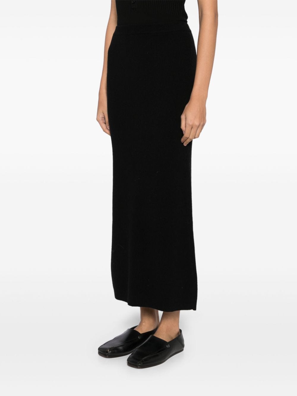 Shop Izaak Azanei Midi Skirt In Black