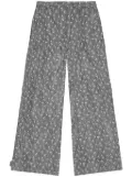 GANNI patterned-jacquard trousers - Grey