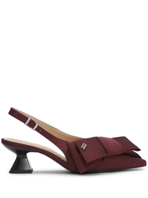 GANNI bow-detail pumps