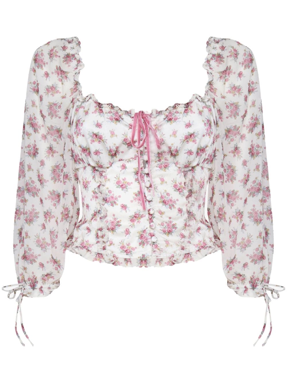 For Love And Lemons Top Etienne - Bianco