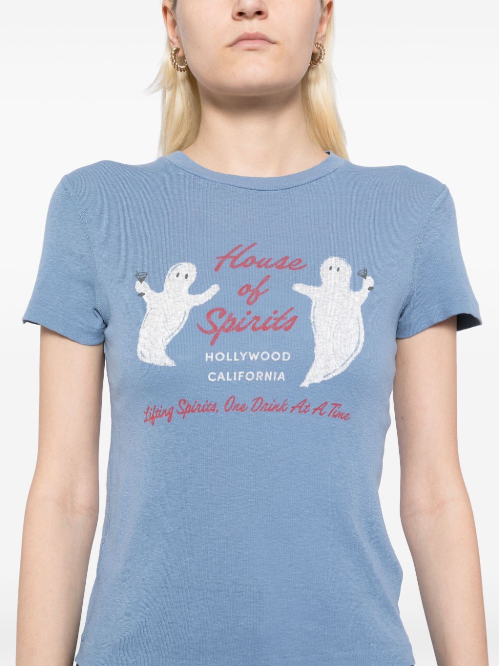 Shop Re/done House Of Spirits Baby T-shirt In Blue