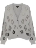 Izaak Azanei chain-link detailing cardigan - Grey