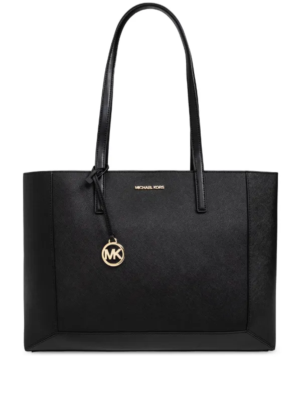 Black michael kors purse tote sale