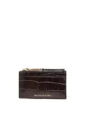 Michael Michael Kors crocodile-embossed cardholder - Brown