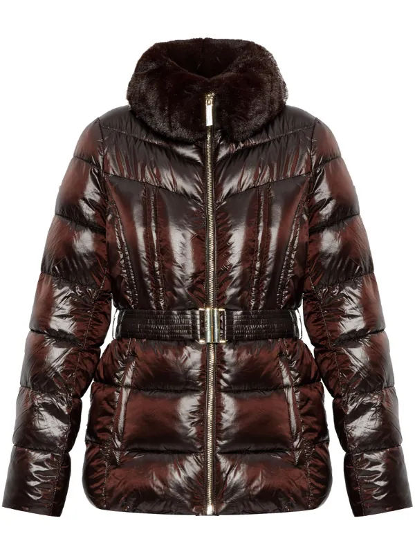 Belted puffer jacket michael kors best sale