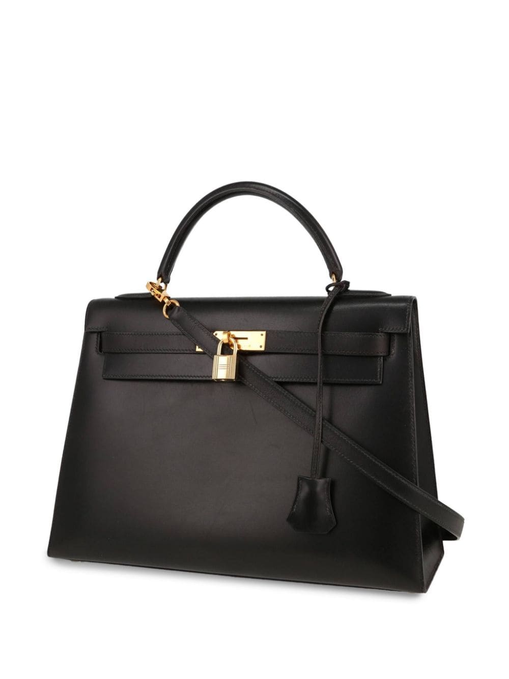 Pre-owned Hermes Kelly 32 Handbag In Black