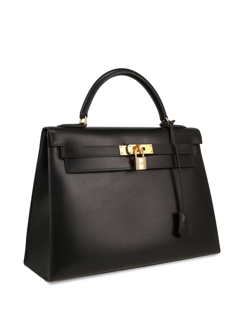 Pre-owned Hermes Kelly 32 Handbag In Black