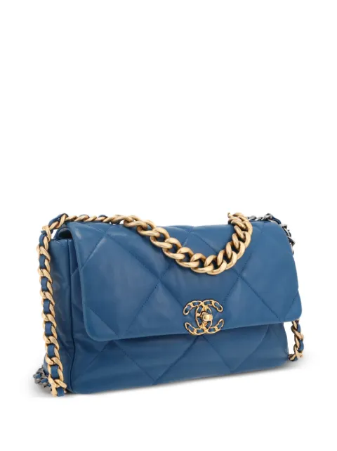 CHANEL Pre-Owned 2021 large Chanel 19 shoulder bag 411816 - 2