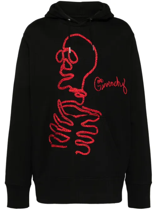 Givenchy hoodie à broderies - Noir - Givenchy - Modalova