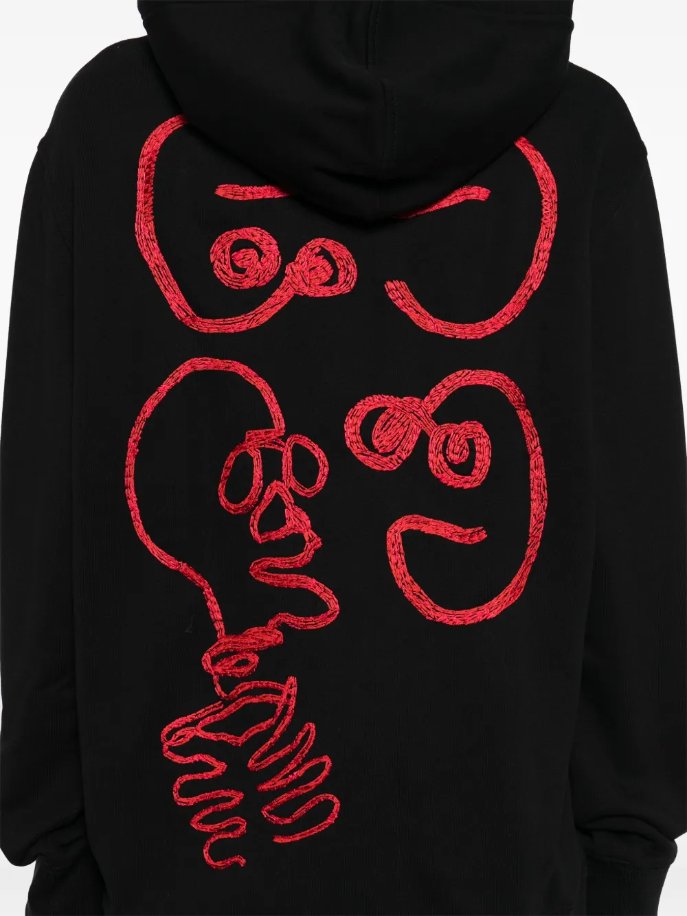 Givenchy Sweater met capuchon en grafisch borduurwerk Zwart