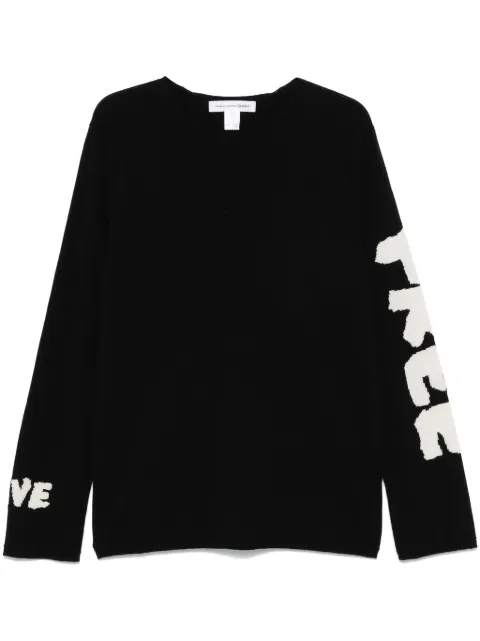 Comme Des Garçons Shirt intarsia-knit logo sweater