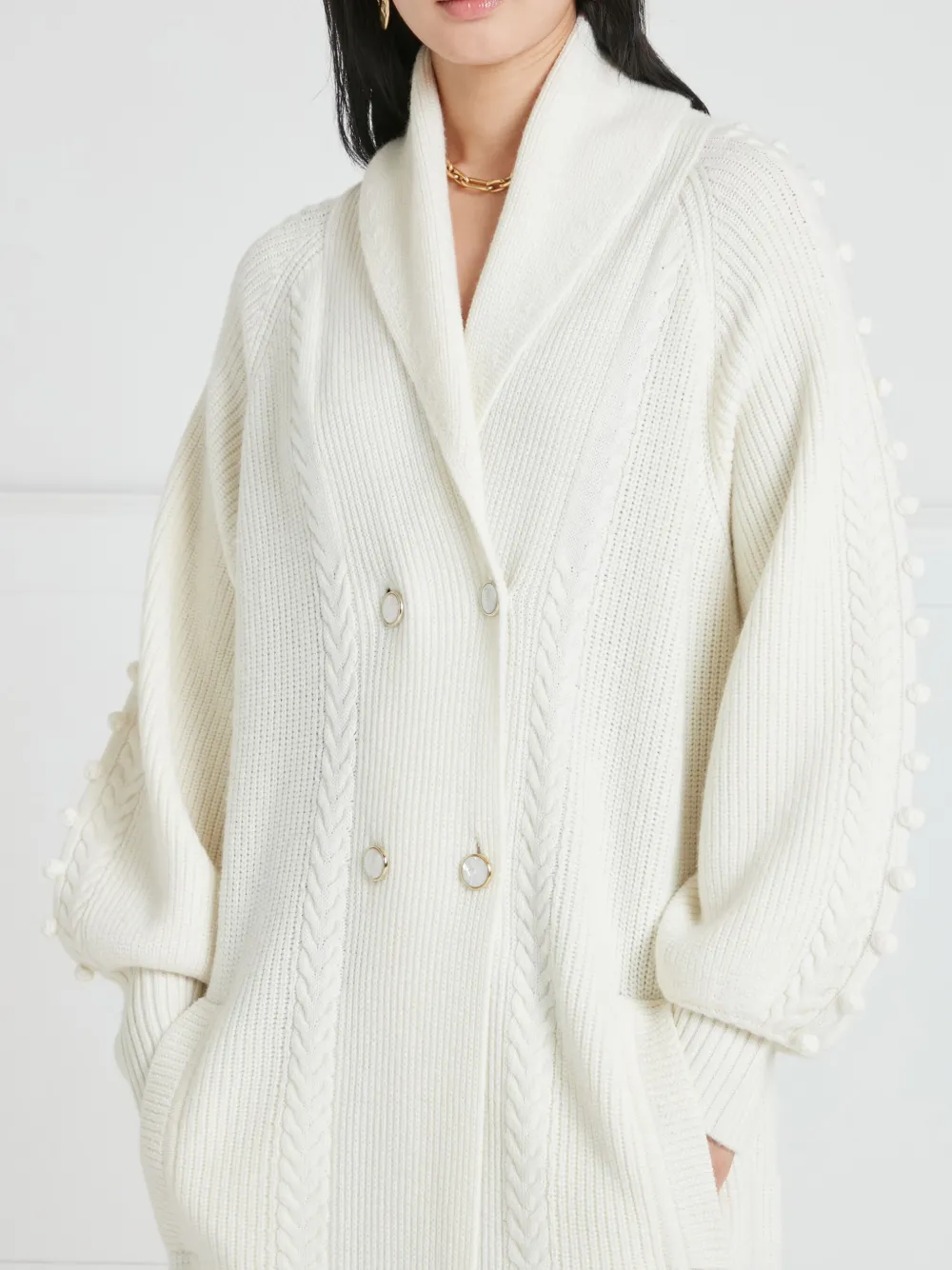 Temperley London Chrissie Cardi-coat In Neutrals