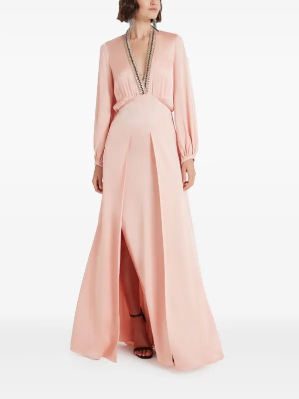 open lace back dress Temperley London - Petal Gown - Blush