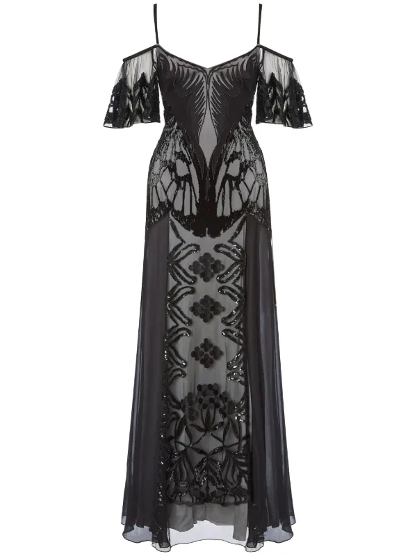 Temperley London Inez Maxi Dress | Black | FARFETCH GE Temperley London Inez Maxi Dress | Black | FARFETCH GE