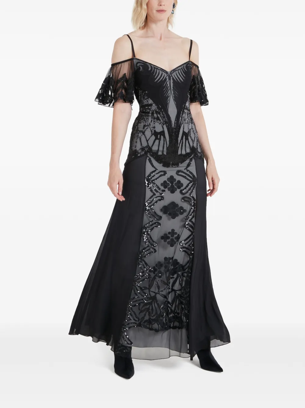 temperleylondon Temperley London Inez maxi-jurk - Zwart