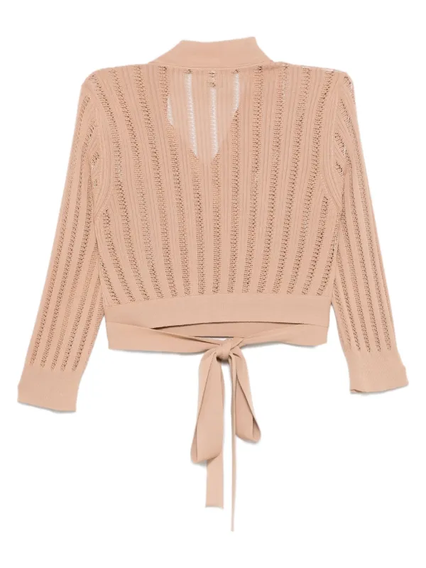 Hermès Pre-Owned 2000s Open Knit Bolero | Brown | FARFETCH 