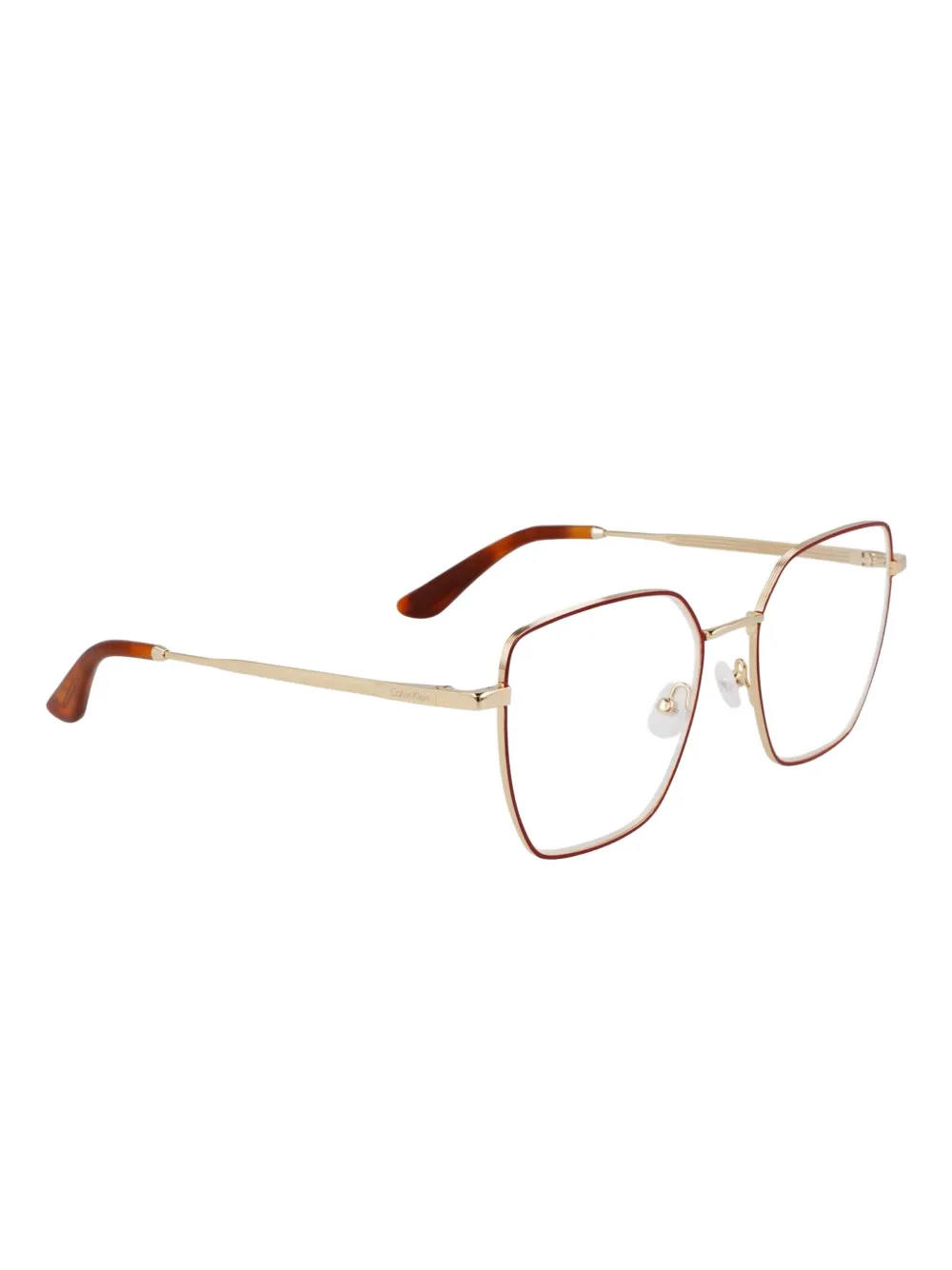 Calvin Klein Bril met rond montuur Rood