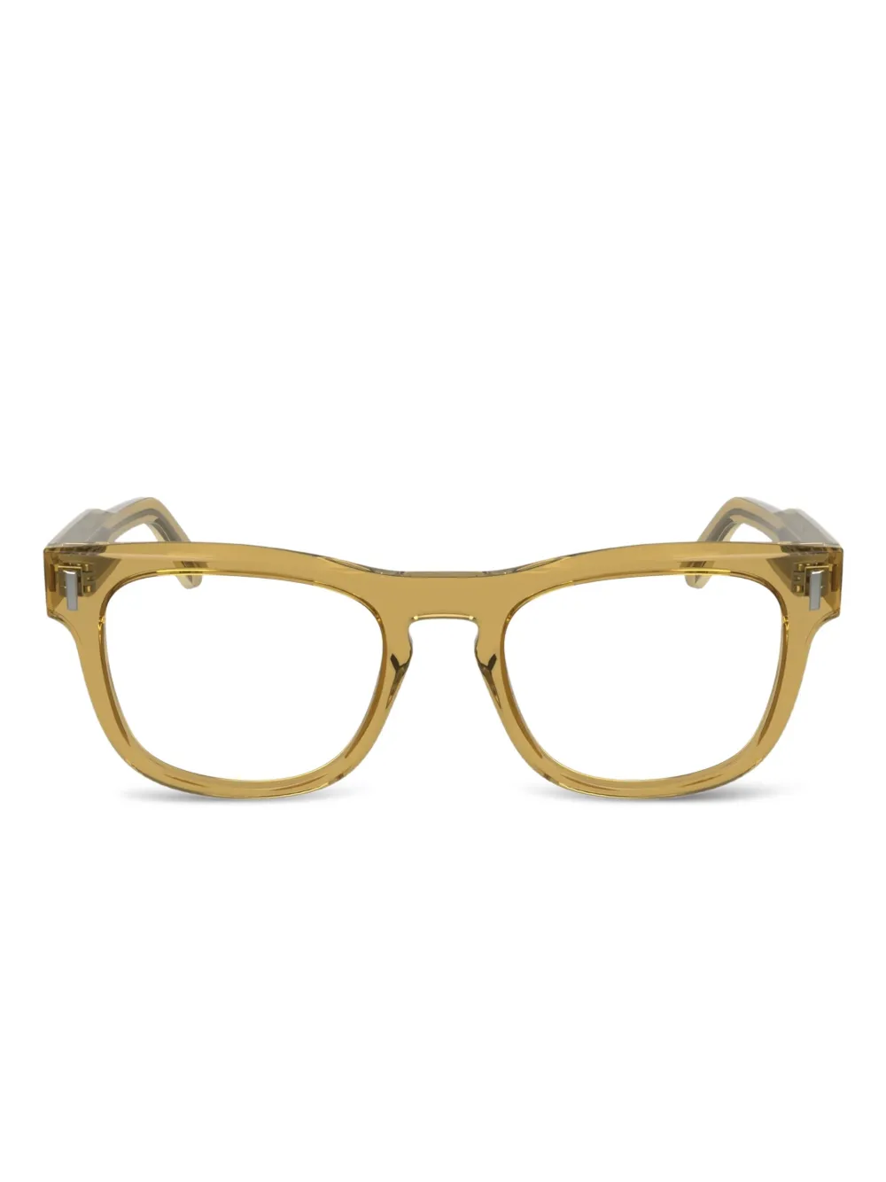 Calvin Klein square-frame glasses | Yellow | Image 1