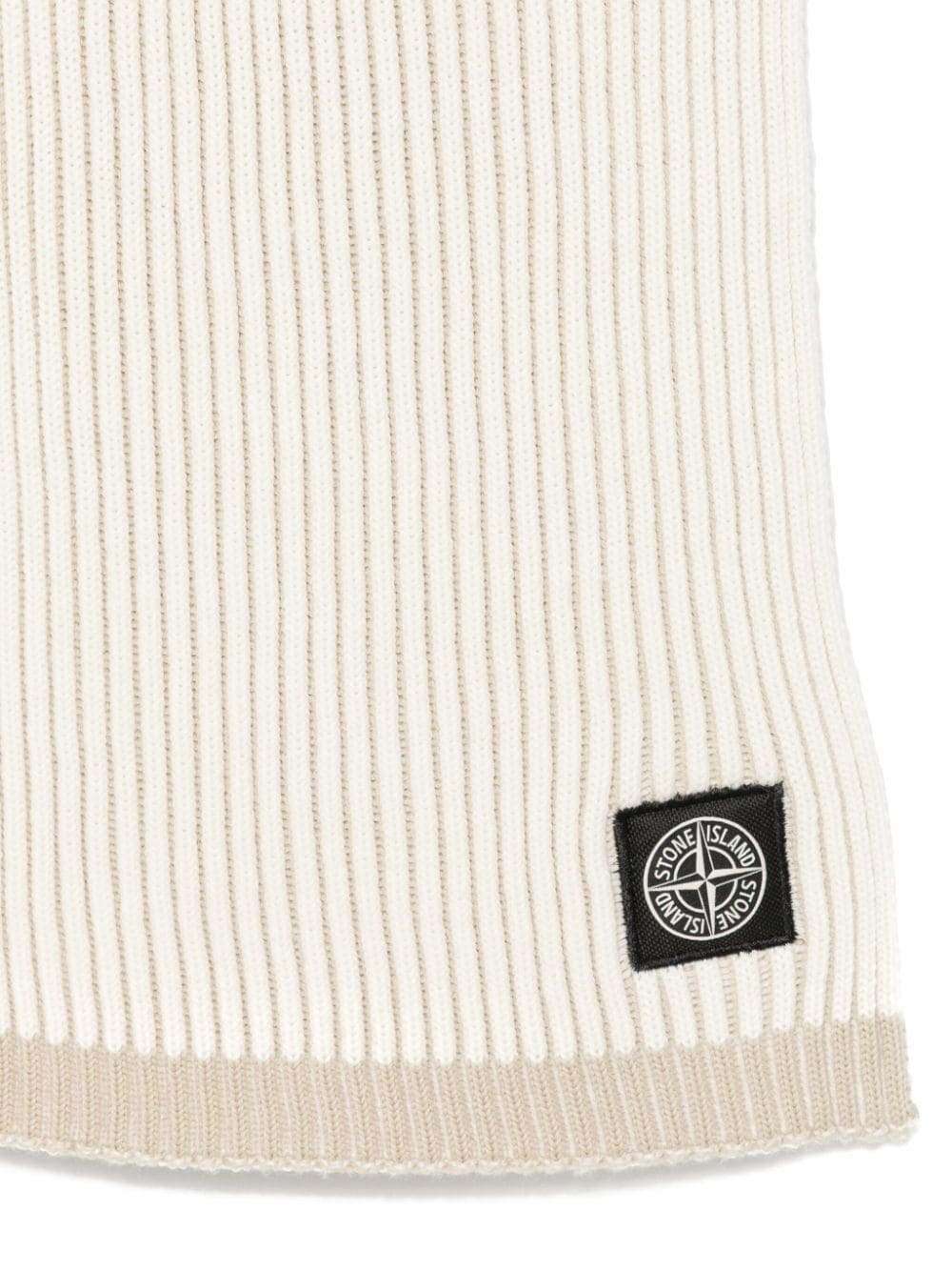 Stone Island vanisé logo-patch scarf - Beige