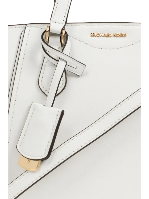 Michael kors white leather handbags discount
