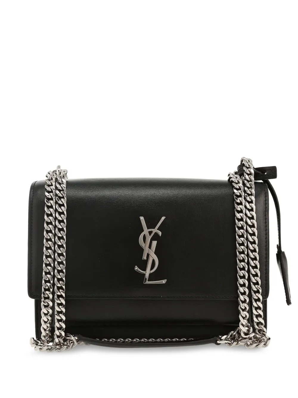 Saint Laurent Pre-Owned Borsa a spalla Sunset media in pelle - Nero