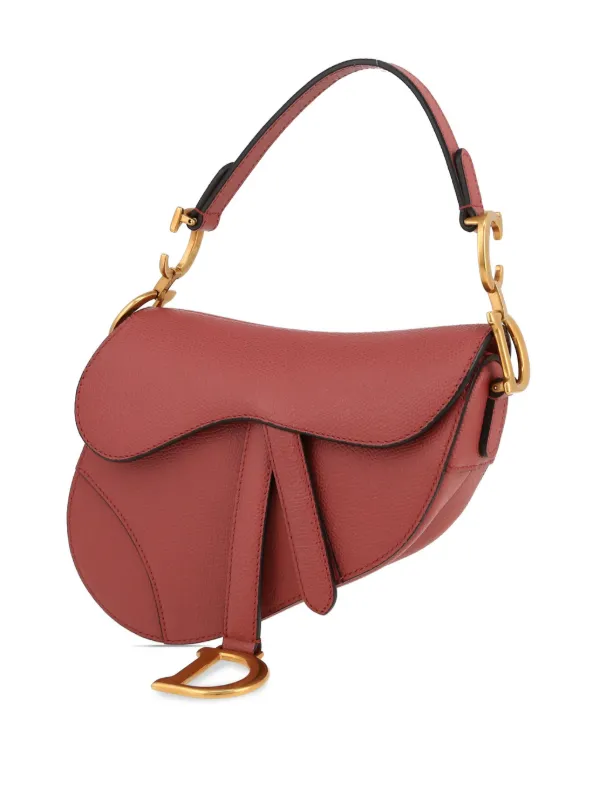 Dior 美品 カーフスキン ミニ サドル ショルダーバッグ CHRISTIAN DIOR クリスチャンディオール サドル ショルダー