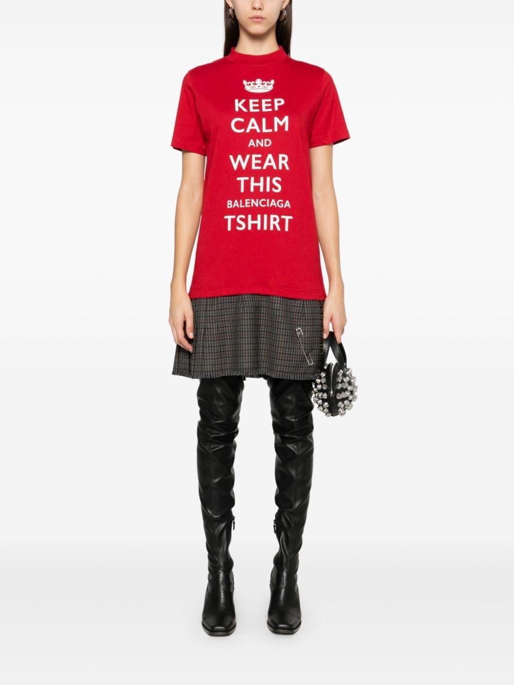 Balenciaga Keep Calm midi-jurk - Rood