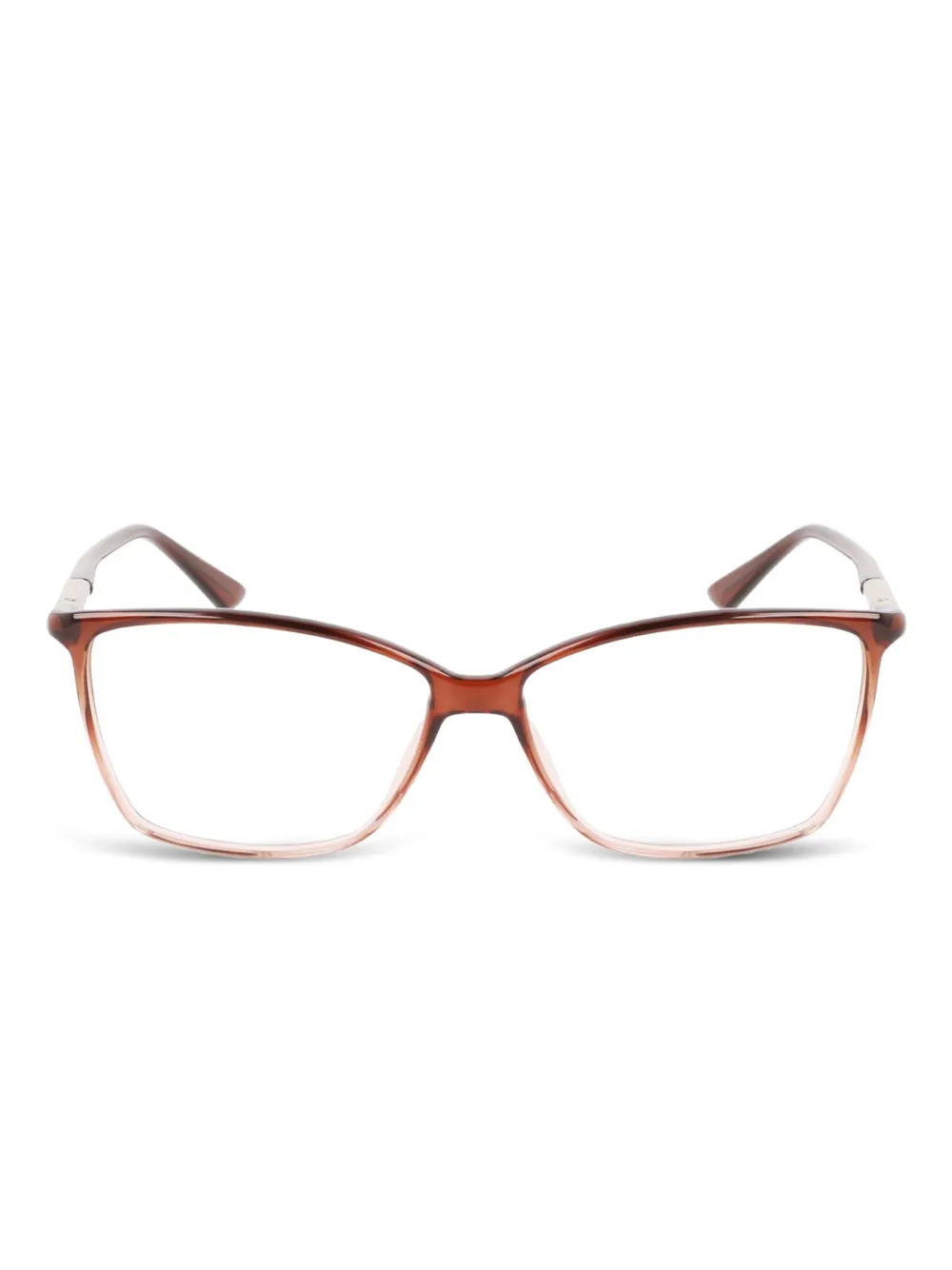 Calvin Klein rectangle-frame glasses | Brown | Image 1