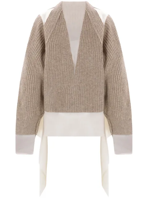 Undercover V-neck ribbed sweater 