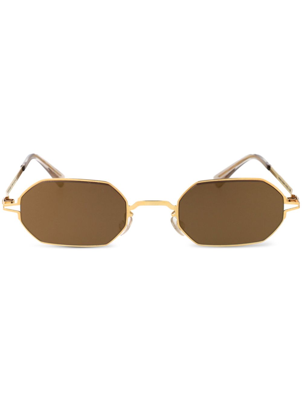 Mykita Zonnebril met geometrisch montuur Goud