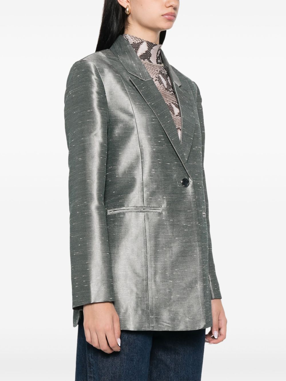 GANNI shantung blazer Women